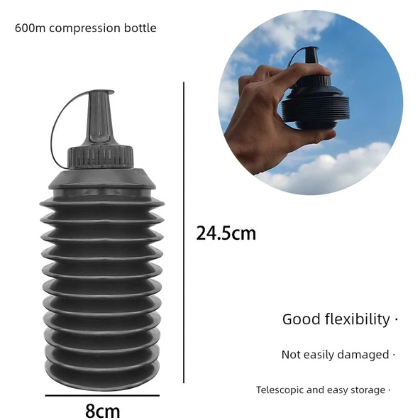 7-8mm Su Bombası Hızlı Doldurma Aparatı - 600ml Beyaz Kompresyon Şişe - 3