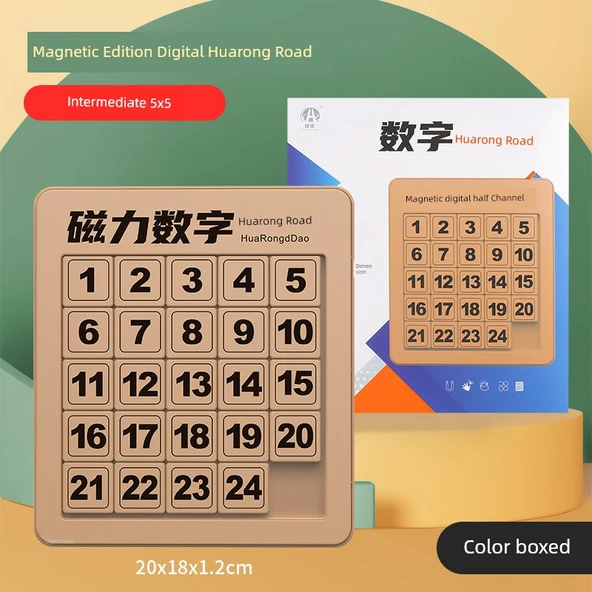 Manyetik Dijital Klotski Huarong Yolu Puzzle - [25] Manyetik Dijital Huarong Yolu (5. Seviye)