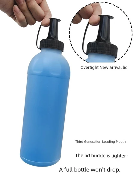 7-8mm Su Bombası Hızlı Doldurma Aparatı - 600ml Beyaz Kompresyon Şişe - 10