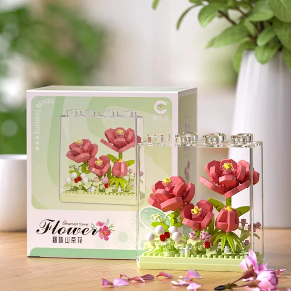 DIY Sukulent Saksı Yapı Taşları - Qimeng Çiçek Kutusu B [4 Kutu] 1280+ Parça - 5