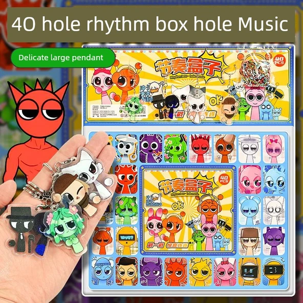 Ritim Kutusu Müzik Oyuncak - 1 Kutu 40 Delikli Ritim Kutusu Müzik