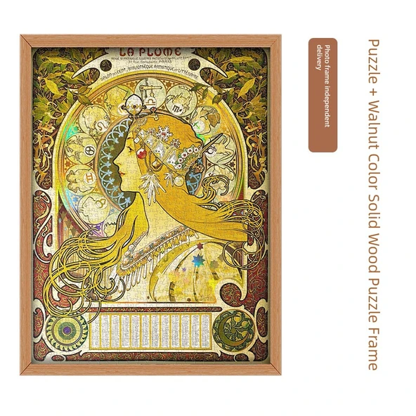Zodyak Sarayı Puzzle - Ceviz Masif Ahşap Çerçeveli
