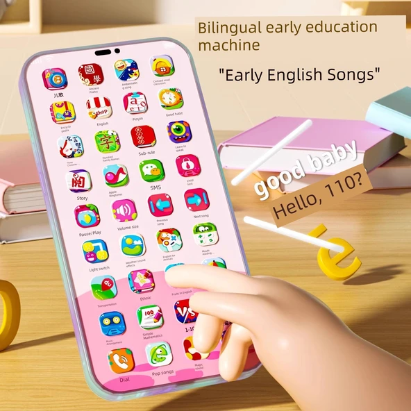 Çocuk Eğitici Oyuncak Telefon - 36 Tuşlu Kız Çocuk Model - 4