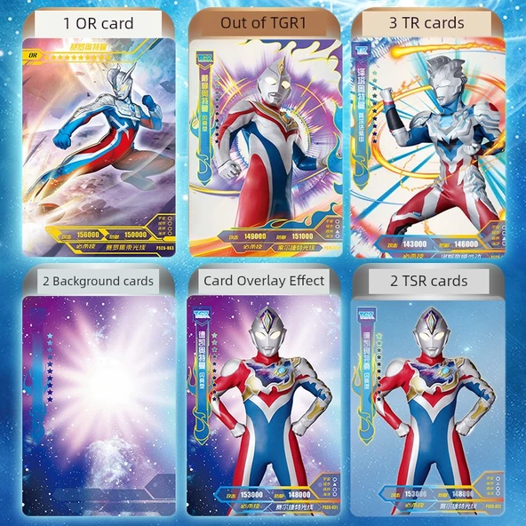 Ultraman Kart Oyunu Yıldız Versiyonu - [Bomba 6] Yıldız Seri 3 Paket 48 Kart - 4