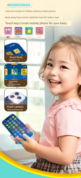 Çocuk Eğitici Oyuncak Telefon - 36 Tuşlu Kız Çocuk Model - 8