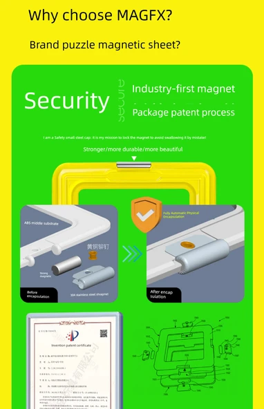 Manyetik Küp Blok Oyuncak - Mor Küp (6 Adet) - Resim 8