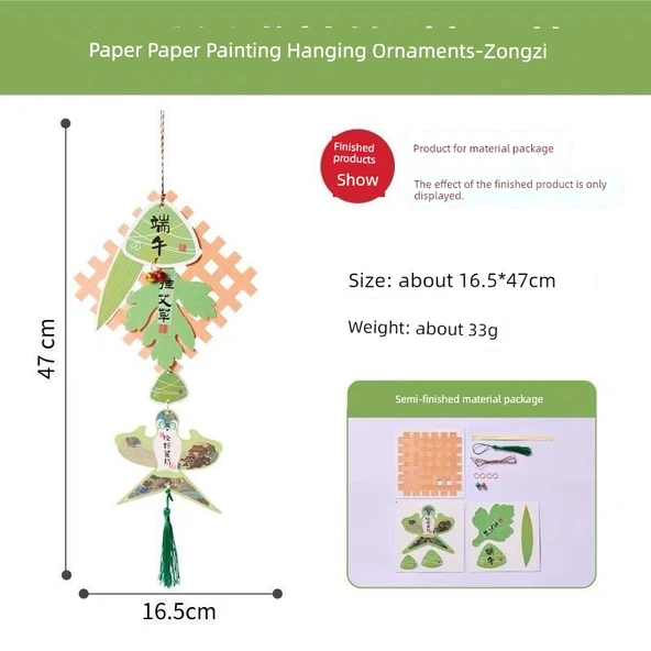 DIY Dragon Boat Festival Kağıt Uçurtma Asma Hediye Seti - Zongzi