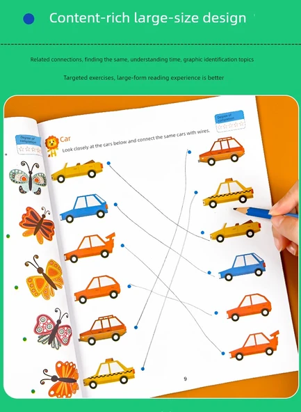 Çocuklar İçin Saat Öğrenme Oyunu - Grafik Tanımlama Tek Kitap - 11