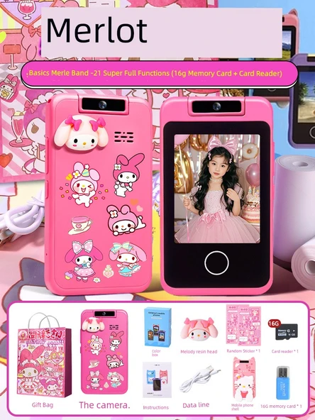 Çocuk Kamera Telefon Oyuncak Melody - 16G Hafıza Kartı Okuyuculu - 21 Fonksiyonlu