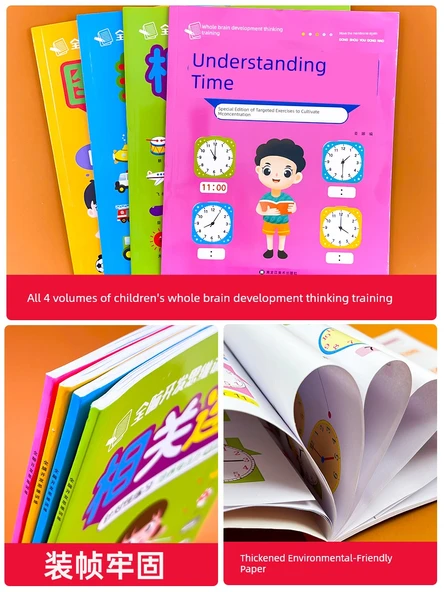 Çocuklar İçin Saat Öğrenme Oyunu - Grafik Tanımlama Tek Kitap - 3