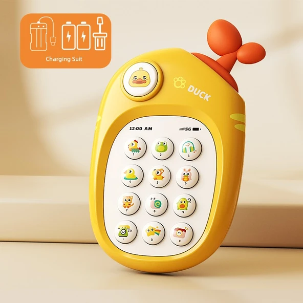 Bilingual Ördek Bebek Telefonu - Şarjlı Model