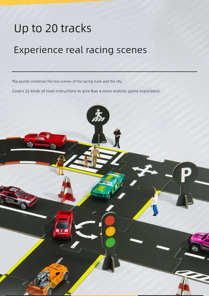 3D Trafik Kartlı Şehir İçi Raylı Sistem Oyun Seti - 10