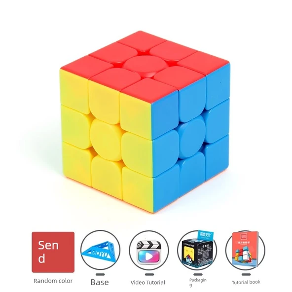 3x3 Rubik Küpü - Renkli - Eğitici Kitaplı (Manyetik Olmayan)