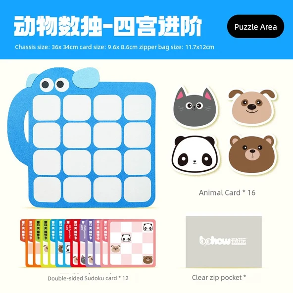Sudoku Oyunu - Büyük Sınıf Hayvan Sudoku Şasi Yükseltme