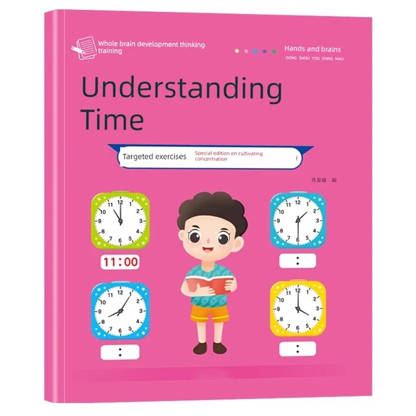 Çocuklar İçin Saat Öğrenme Oyunu - Zamanı Tanıma Tek Kitap