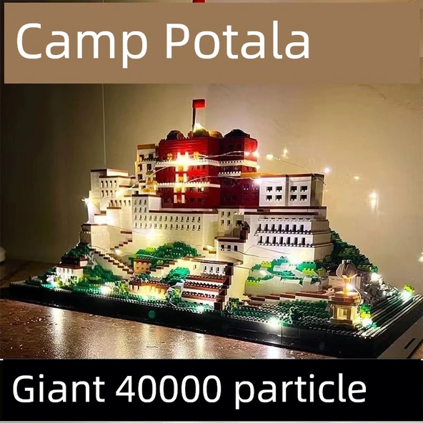 Potala Sarayı 16888 Parça Yapı Taşları + Lambalar - 5
