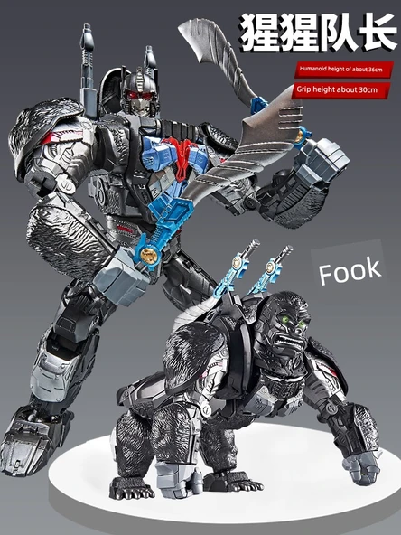 Transformers Maymun Kaptan 36cm Çift Form Silahlı