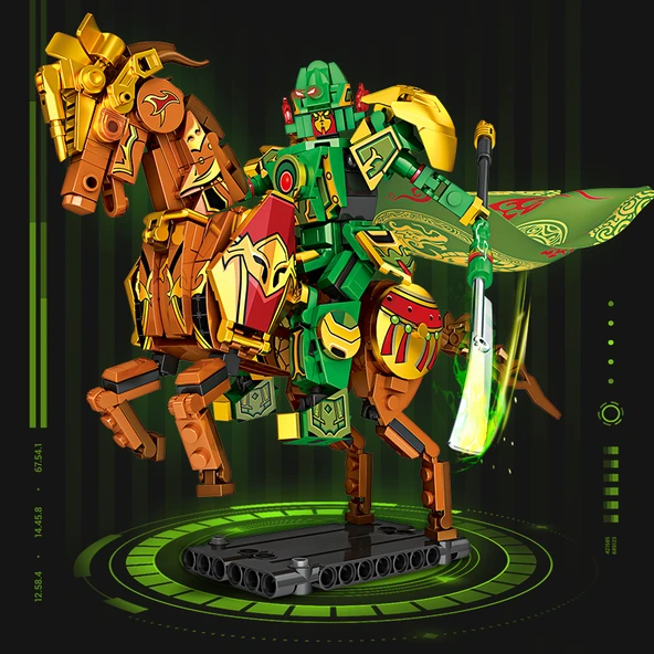 2 Değişimli Lyu Bu Mecha Yapı Seti - Silahlı - 505 Parça - Resim 4