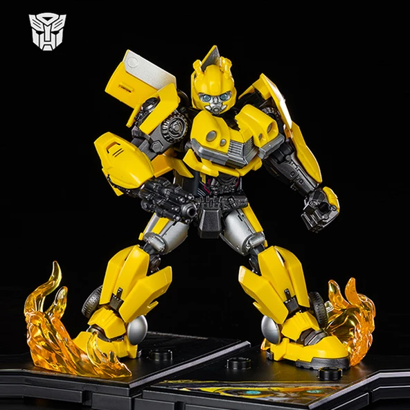 Bumblebee Transformers Yapı Blokları - Ordu Yeşili (Göz Işıklı + Silahlı + Tabanlı)