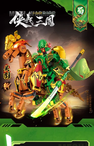 2 Değişimli Lyu Bu Mecha Yapı Seti - Silahlı - 505 Parça - Resim 7