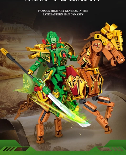 2 Değişimli Lyu Bu Mecha Yapı Seti - Silahlı - 505 Parça - Resim 10