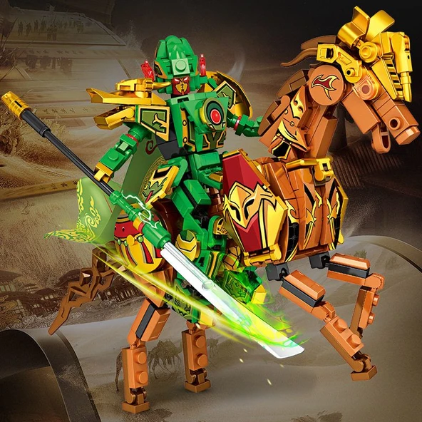 2 Değişimli Lyu Bu Mecha Yapı Seti - Silahlı - 505 Parça - Resim 3