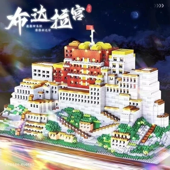 Potala Sarayı 16888 Parça Yapı Taşları + Lambalar - 4