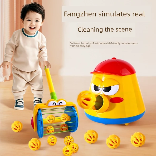 Pilli Balon Fırlatıcı Oyuncak Seti - 2 Kürek ve 5 Bilye - Resim 3