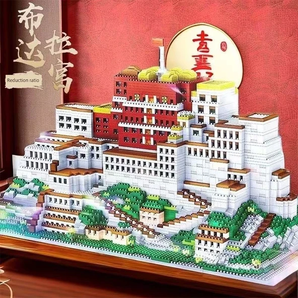Potala Sarayı 16888 Parça Yapı Taşları + Lambalar - 9