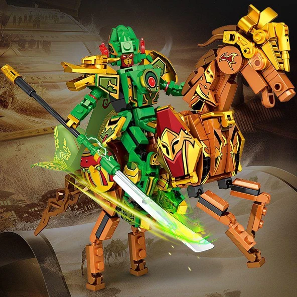Qinglong Guan Yu Mecha Yapı Seti - Silahlı - 2068 Parça - 2