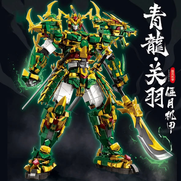 Qinglong Guan Yu Mecha Yapı Seti - Silahlı - 2068 Parça