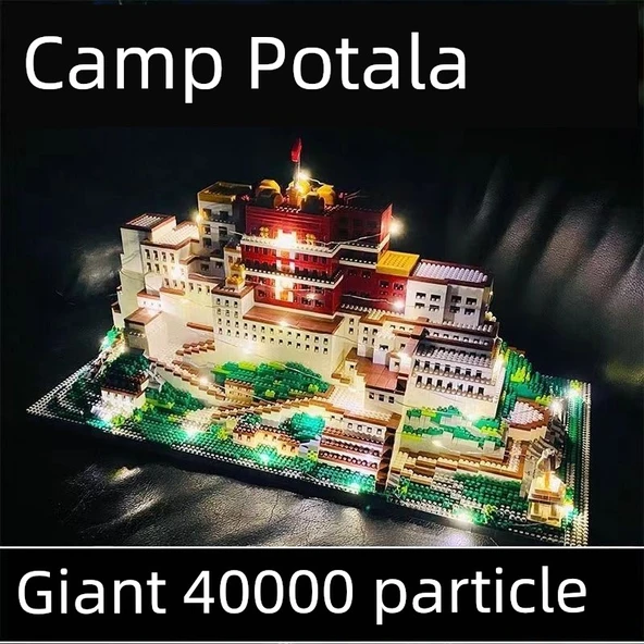 Potala Sarayı 16888 Parça Yapı Taşları + Lambalar - 6