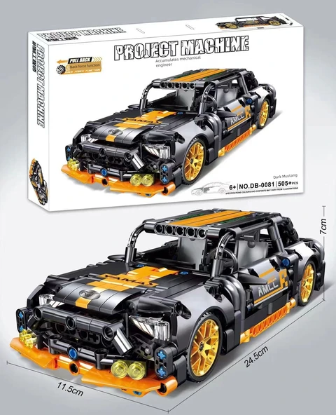 Huili Mustang Model Yarış Arabası Yapı Blokları [505 Parça]