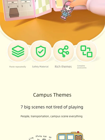 Yeni Eva Kedi Evlat Ediniyor Keçeli Yapıştırma Kitabı - Sınırsız Çubuk - Resim 8