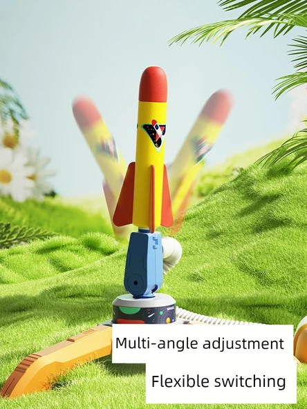 Çocuk Roket Fırlatıcı Oyuncak Seti - Tekli Fırlatıcı + 3 Roket - 5