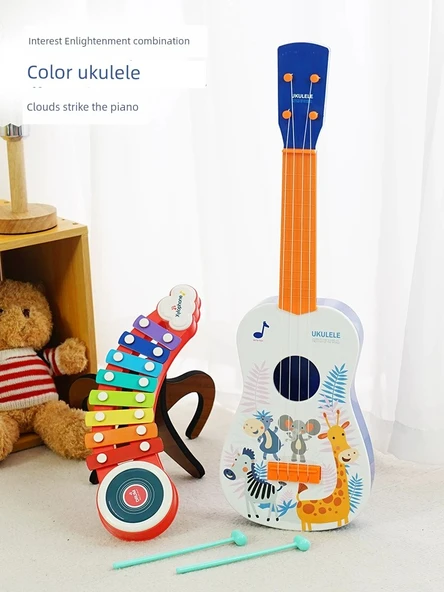 Çocuk Ukulele 23 İnç Karikatürlü - Bulut Vurmalı