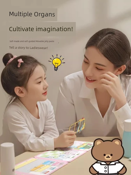 Yeni Eva Kedi Evlat Ediniyor Keçeli Yapıştırma Kitabı - Sınırsız Çubuk - Resim 4