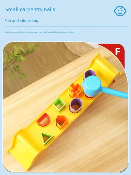 Montessori Gökkuşağı Perküsyon Masa Oyuncak - Çiçek Rengi - 4