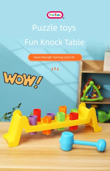 Montessori Gökkuşağı Perküsyon Masa Oyuncak - Çiçek Rengi - 7