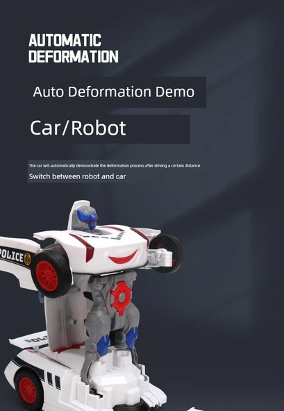 Otomatik Dönüşen Tanktan Uçağa Robot Oyuncak - Standart Model, Bataryalı - 11