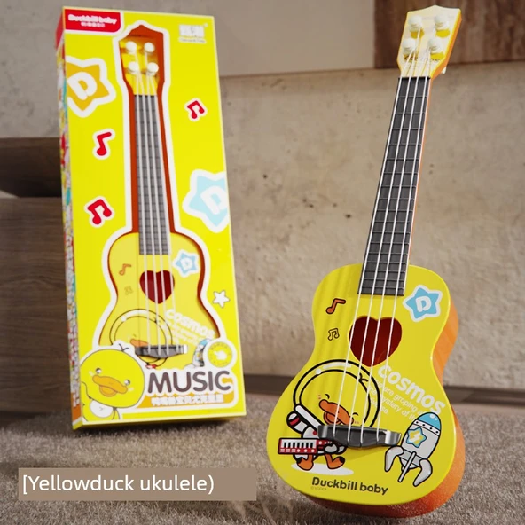 Çocuk Ukulele Gitar - Sarı Ördek Yavrusu - Dört Telli