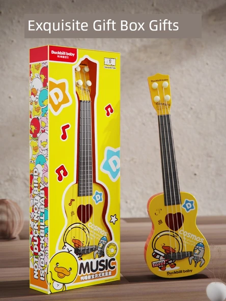Çocuk Ukulele Gitar - Sarı Ördek Yavrusu - Dört Telli - 6