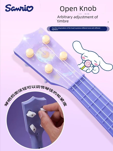 Çocuk Ukulele - Küçük Boy Çilek Ayı Desenli - 9