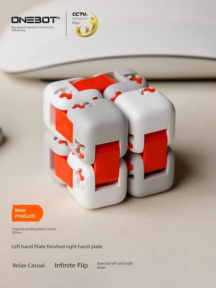 Rubik Küpü Parmak Ucu Yapı Blokları Seti - Klasik Model - 2
