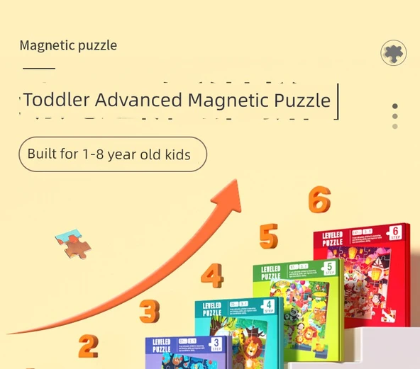 Manyetik Çocuk Puzzle - Sevimli Hayvanlar [0-3 Yaş] - 8