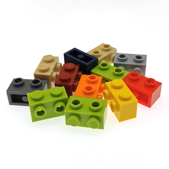 LEGO 11211 Kırmızı 1x2 Adaptörlü Tek Taraf Çıkıntılı Tuğla - 2