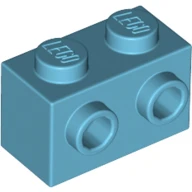 LEGO 11211 Orta Mavi 1x2 Adaptörlü Tek Taraf Çıkıntılı Tuğla