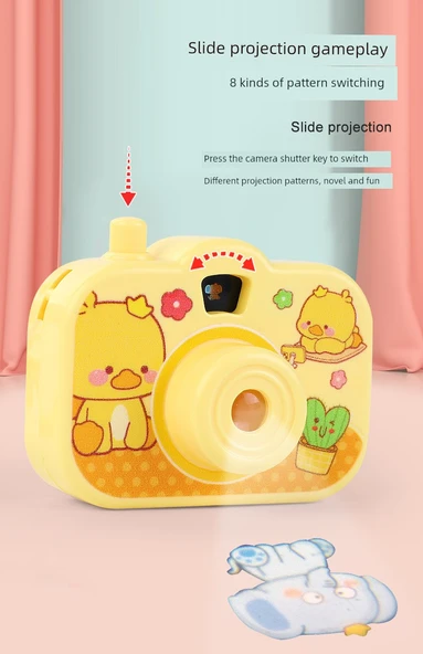 Çocuklar için Projeksiyonlu Kamera Oyuncak - Ördek - Resim 11