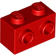 LEGO 11211 Kırmızı 1x2 Adaptörlü Tek Taraf Çıkıntılı Tuğla