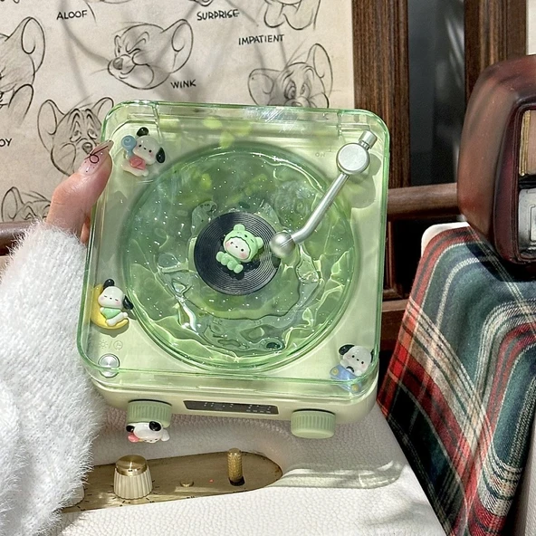Bluetooth Hoparlör - Süt Yeşili Retro Pikap, Paşa Köpek